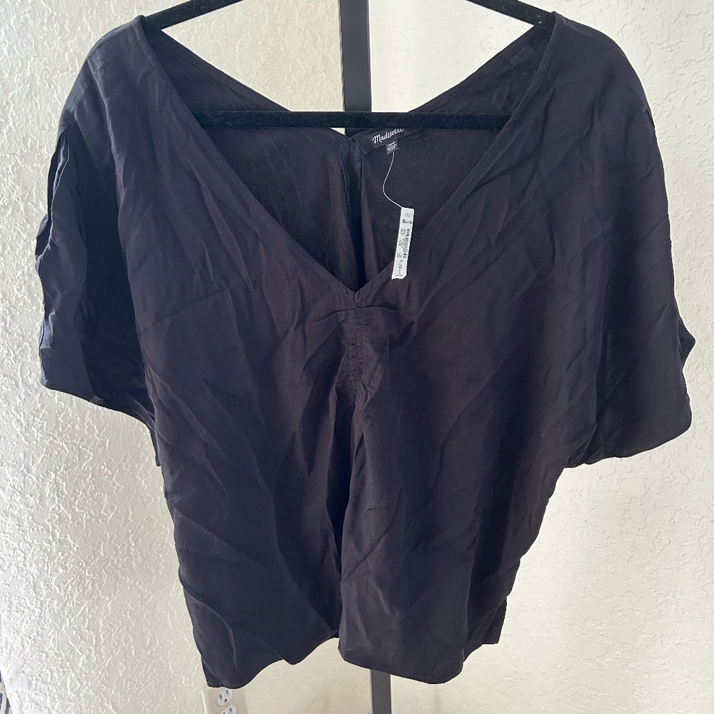 Madewell Blouse NWT 16W Black